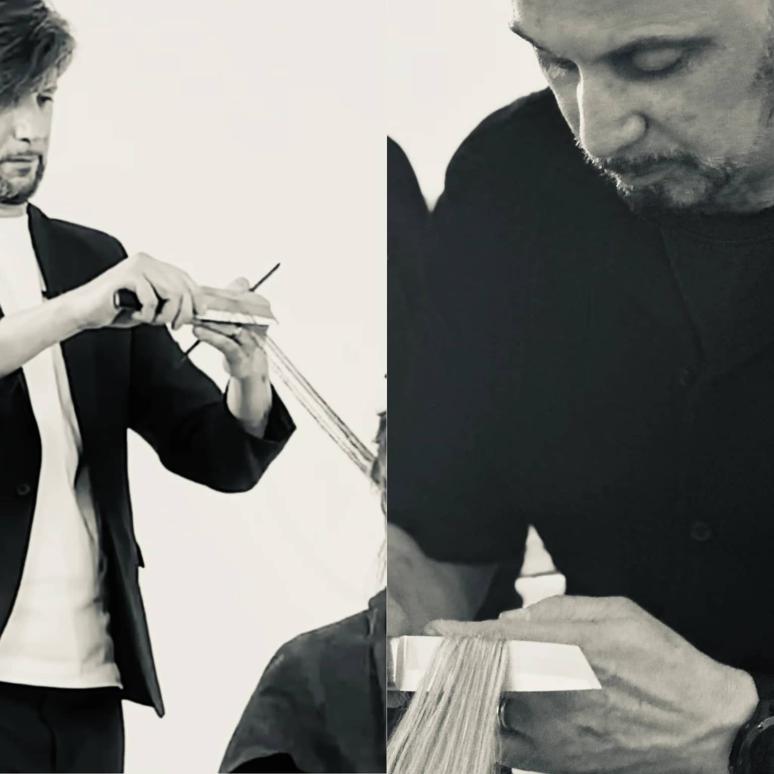 Coupe de cheveux réalisée avec un tanto japonais par Jonas et Philip